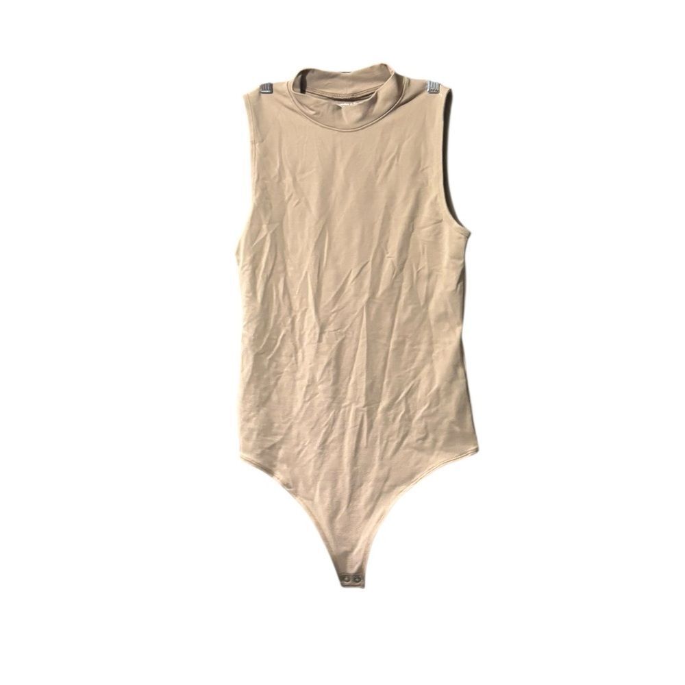 Abercrombie & Fitch Tan Asymmetrical Bodysuit small